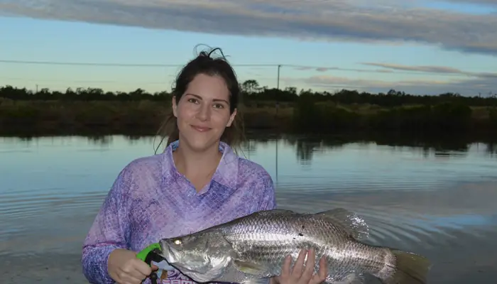 Greater Darwin woman catches Barramundi